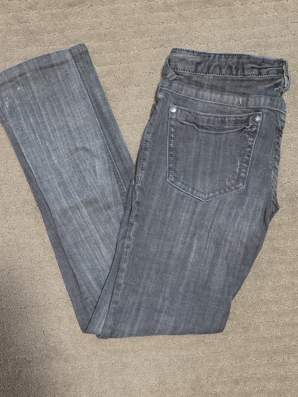 Free People Gray Straight Leg Jeans